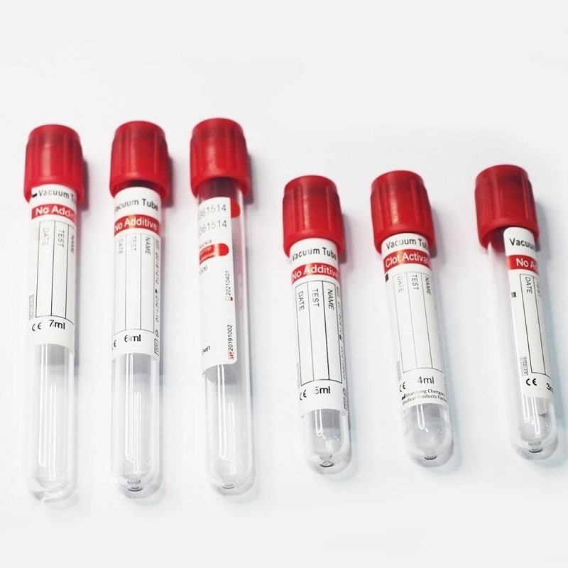 Non Activator Vacuum Plain Blood Collection Test Tubes vacuum blood colletion tube No Additive