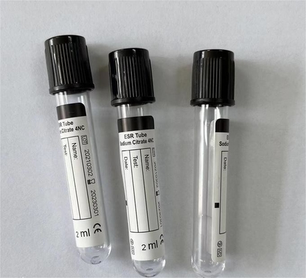 Blood Collection ESR Tube CE ISO13485 3.8% سدیم سیترات شیشه PET