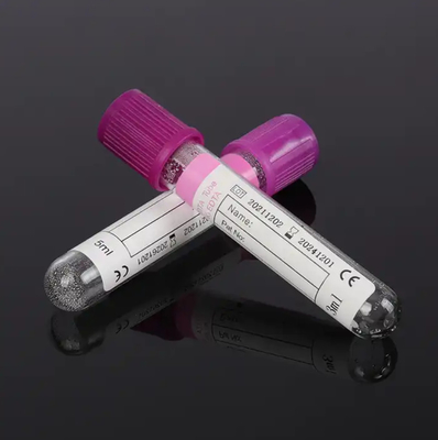 تجهیزات پزشکی بیمارستان لوله جمع آوری خون خلاء EDTA K3 EDTA K2 لوله بنفش حجم 1-10ml